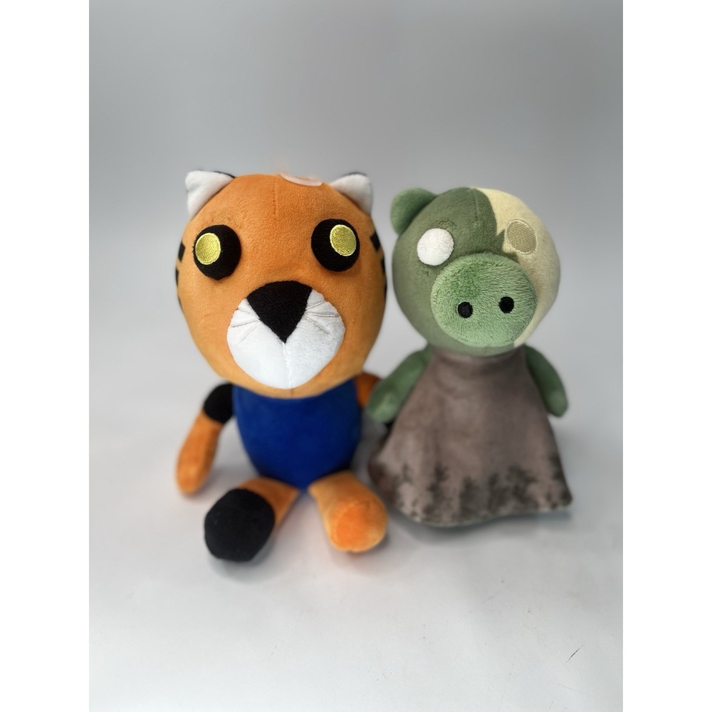 Piggy Tigry & Zompiggy Collectible Plush Toy MiniToon Merch Roblox Lot of 2